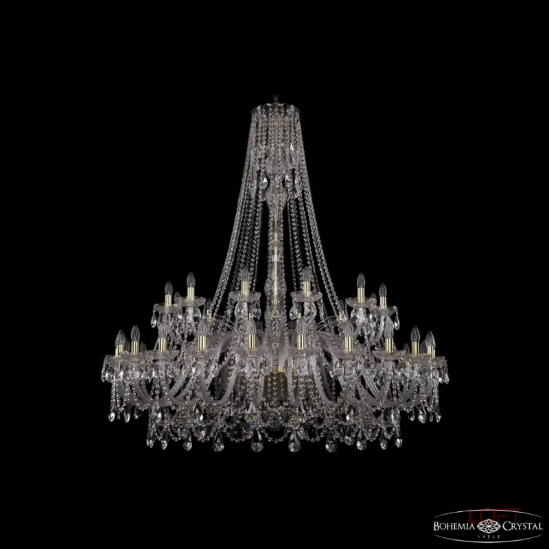 Подвесная люстра Bohemia Ivele Crystal 1411 1411/24+12/530/h-154 G Подвесная люстра Bohemia Ivele Crystal 1411 1411/24+12/530/h-154 G