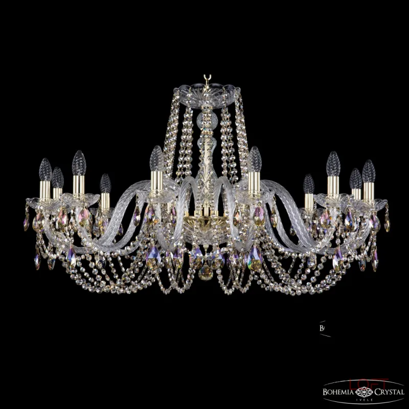 Подвесная люстра Bohemia Ivele Crystal 1402 1402/12/360 G R801