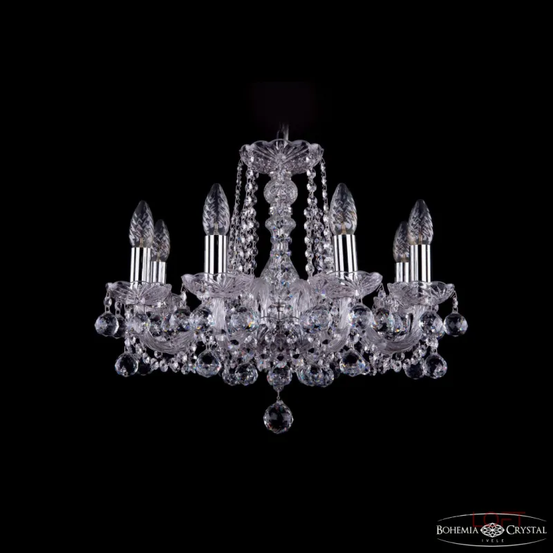 Подвесная люстра Bohemia Ivele Crystal 1402 1402/8/160 Ni Balls Подвесная люстра Bohemia Ivele Crystal 1402 1402/8/160 Ni Balls