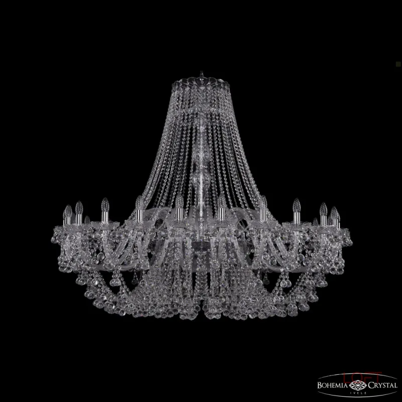 Подвесная люстра Bohemia Ivele Crystal 1409 1409/24/530 Ni Подвесная люстра Bohemia Ivele Crystal 1409 1409/24/530 Ni