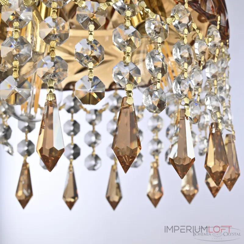 Подвесной светильник Bohemia Ivele Crystal 5478 5478/22 G Amber/M-1F Drops K721