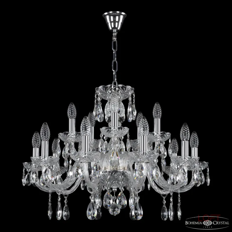 Подвесная люстра Bohemia Ivele Crystal 117 117/10+5/240 Ni