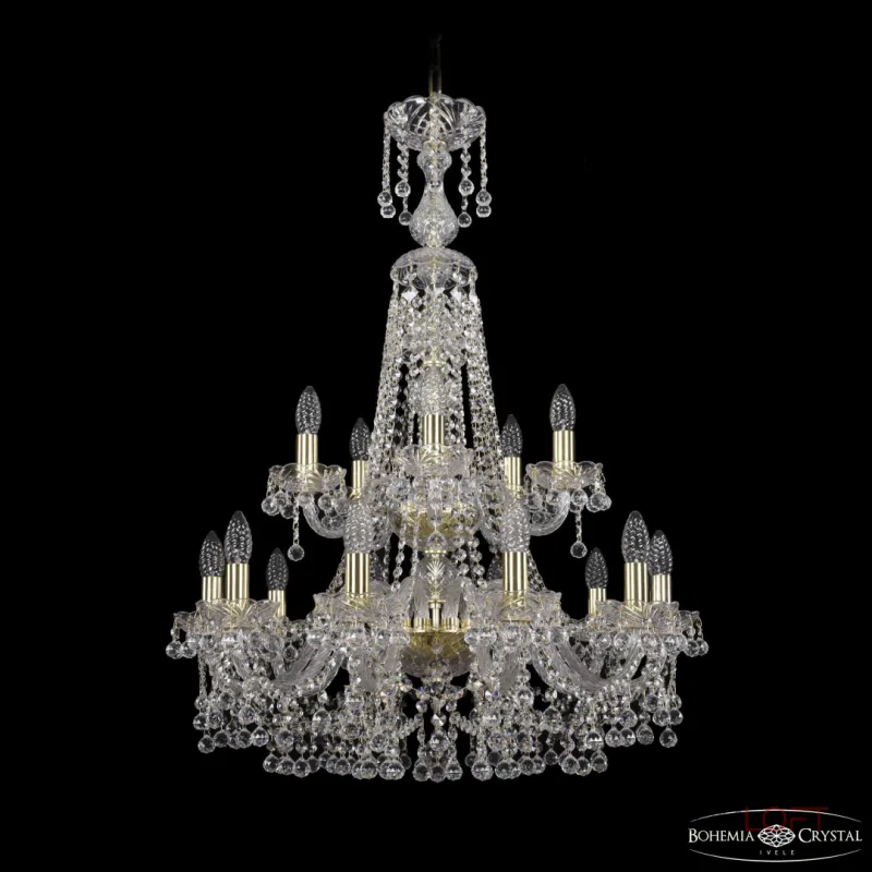 Подвесная люстра Bohemia Ivele Crystal 1409 1409/10+5/240/XL-91/2d G