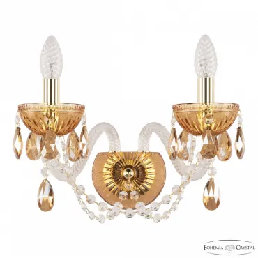Бра Bohemia Ivele Crystal 5402 5402B/2/165 G Amber/M-1G K721 Бра Bohemia Ivele Crystal 5402 5402B/2/165 G Amber/M-1G K721