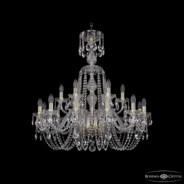 Подвесная люстра Bohemia Ivele Crystal 1402 1402/12+6/300/XL-90 G