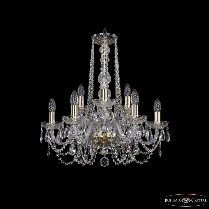 Подвесная люстра Bohemia Ivele Crystal 1402 1402/6+3/195/h-58 G