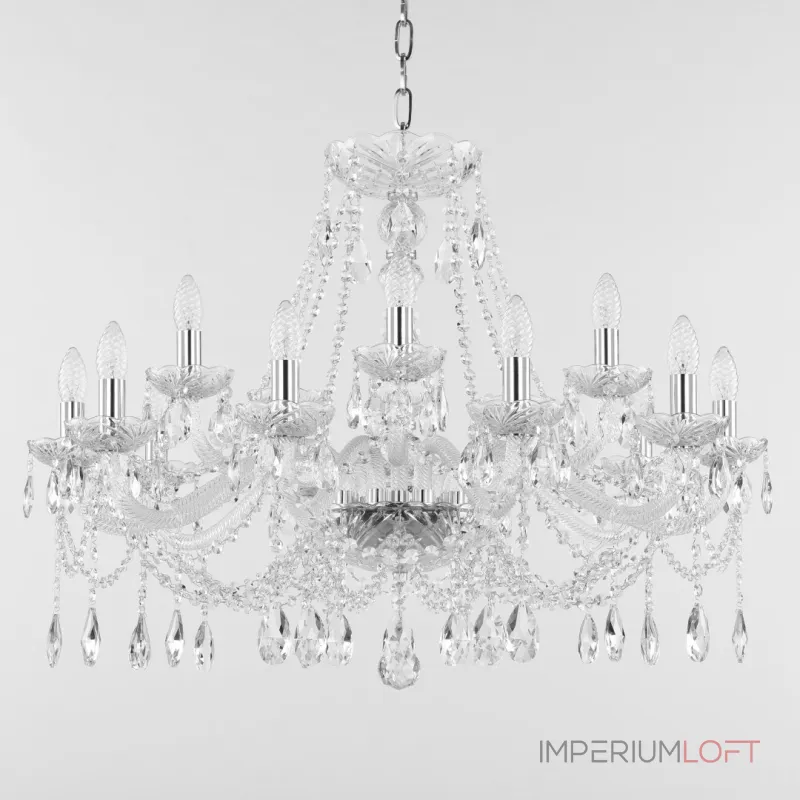 Подвесная люстра Bohemia Ivele Crystal 107 107/10+5/300 Ni