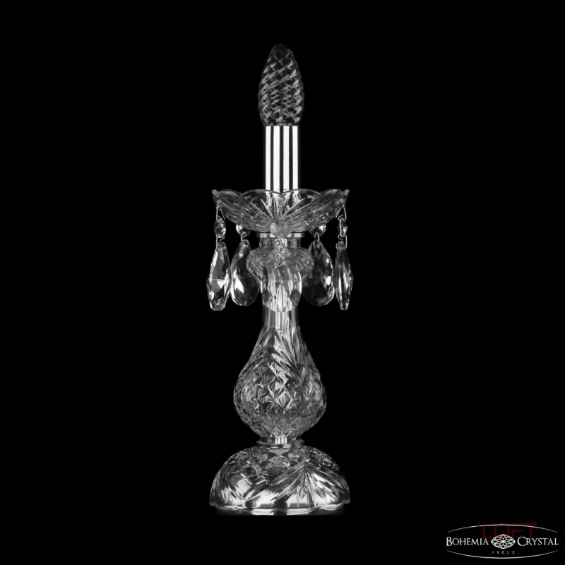 Настольная лампа Bohemia Ivele Crystal 1413 1413L/1-31 Ni Настольная лампа Bohemia Ivele Crystal 1413 1413L/1-31 Ni