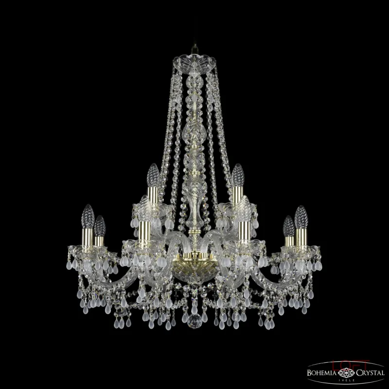 Подвесная люстра Bohemia Ivele Crystal 1410 1410/8+4/240/h-74 G V0300 Подвесная люстра Bohemia Ivele Crystal 1410 1410/8+4/240/h-74 G V0300