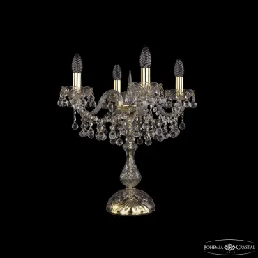 Настольная лампа Bohemia Ivele Crystal 1409 1409L/4/141-47 G Настольная лампа Bohemia Ivele Crystal 1409 1409L/4/141-47 G