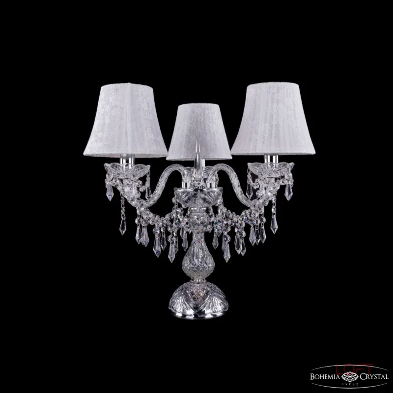 Настольная лампа Bohemia Ivele Crystal 1403 1403L/3/141-39 Ni SH41-160 Настольная лампа Bohemia Ivele Crystal 1403 1403L/3/141-39 Ni SH41-160
