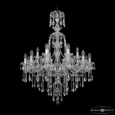 Подвесная люстра Bohemia Ivele Crystal 1415 1415/12+6/300/XL-108 Ni Подвесная люстра Bohemia Ivele Crystal 1415 1415/12+6/300/XL-108 Ni