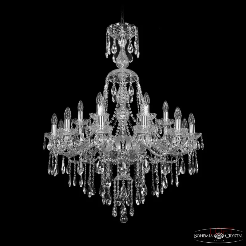 Подвесная люстра Bohemia Ivele Crystal 1415 1415/12+6/300/XL-108 Ni Подвесная люстра Bohemia Ivele Crystal 1415 1415/12+6/300/XL-108 Ni