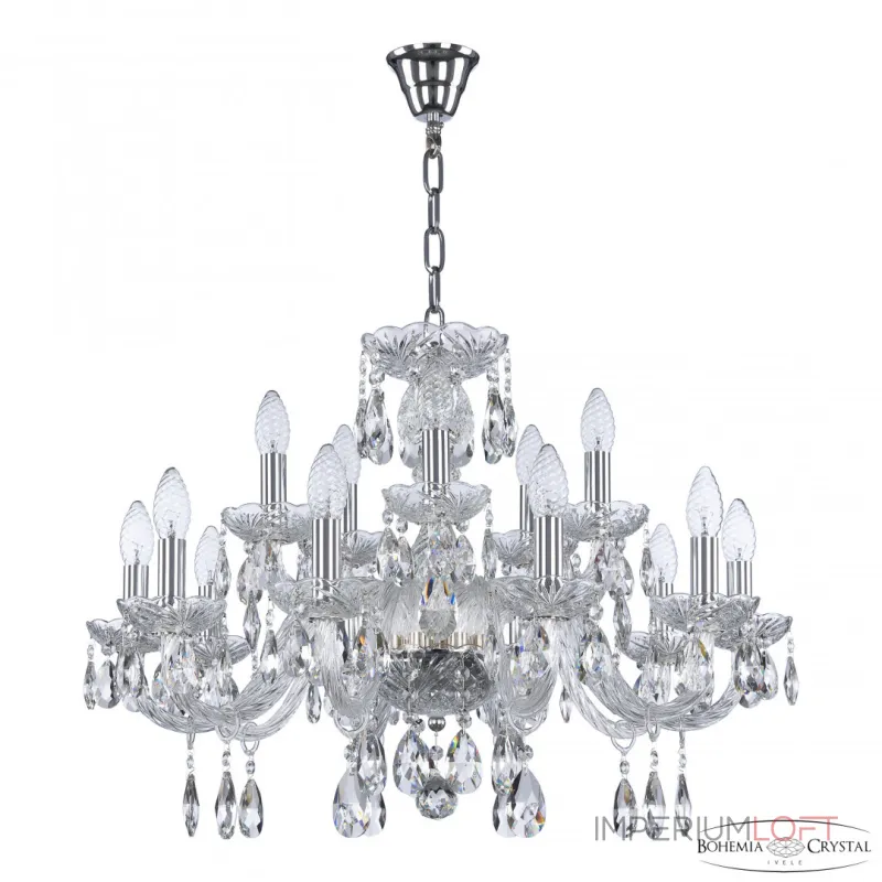 Подвесная люстра Bohemia Ivele Crystal 117 117/10+5/240 Ni
