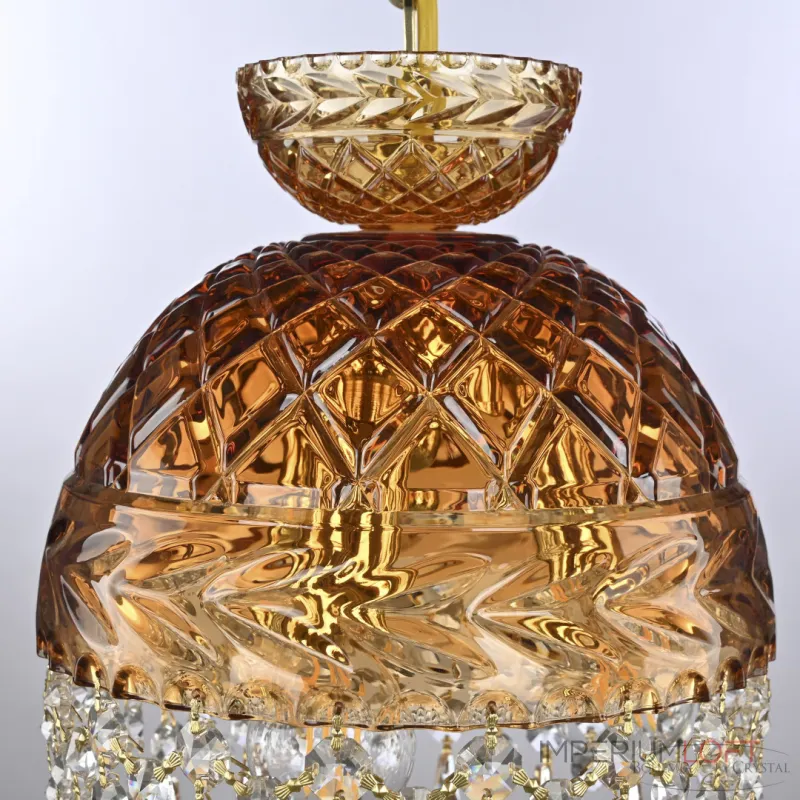 Подвесной светильник Bohemia Ivele Crystal 5478 5478/22 G Amber/M-1F Drops K721