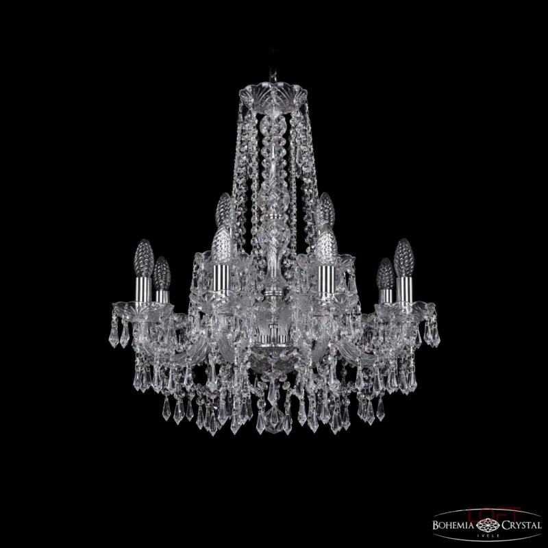 Подвесная люстра Bohemia Ivele Crystal 1403 1403/8+4/195/h-60 Ni