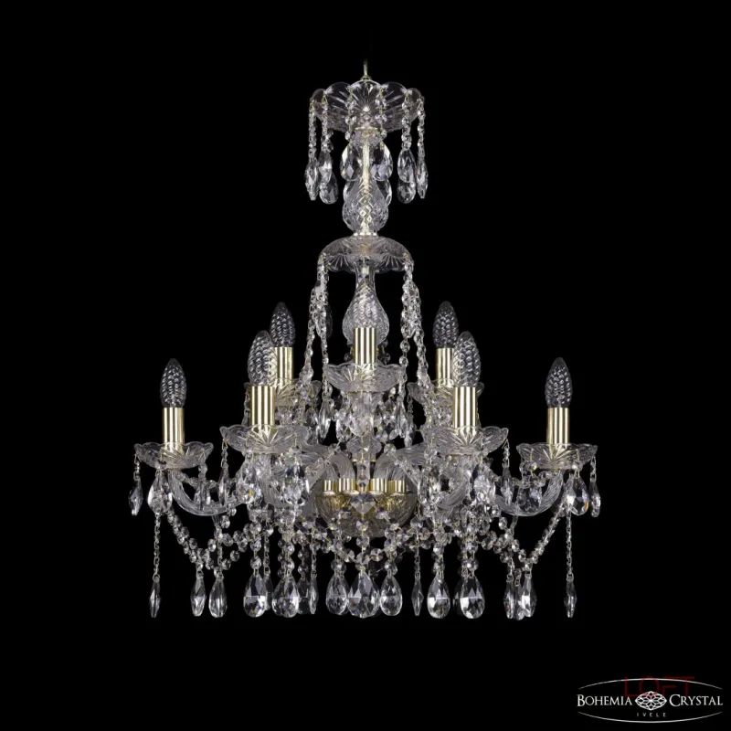Подвесная люстра Bohemia Ivele Crystal 1413 1413/6+3/200/XL-66 G Подвесная люстра Bohemia Ivele Crystal 1413 1413/6+3/200/XL-66 G