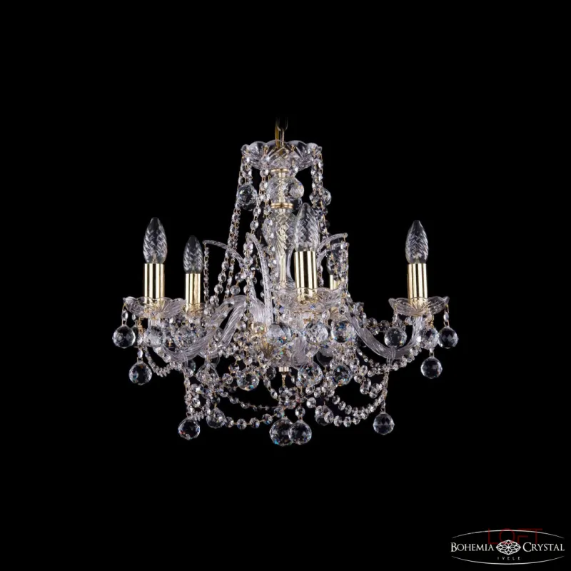 Подвесная люстра Bohemia Ivele Crystal 1411 1411/5/160 G Balls Подвесная люстра Bohemia Ivele Crystal 1411 1411/5/160 G Balls