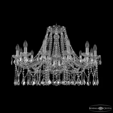 Подвесная люстра Bohemia Ivele Crystal 1413 1413/12/300 Ni Leafs Подвесная люстра Bohemia Ivele Crystal 1413 1413/12/300 Ni Leafs