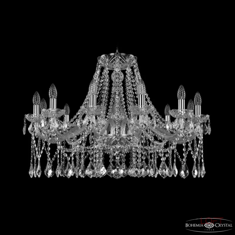 Подвесная люстра Bohemia Ivele Crystal 1413 1413/12/300 Ni Leafs Подвесная люстра Bohemia Ivele Crystal 1413 1413/12/300 Ni Leafs