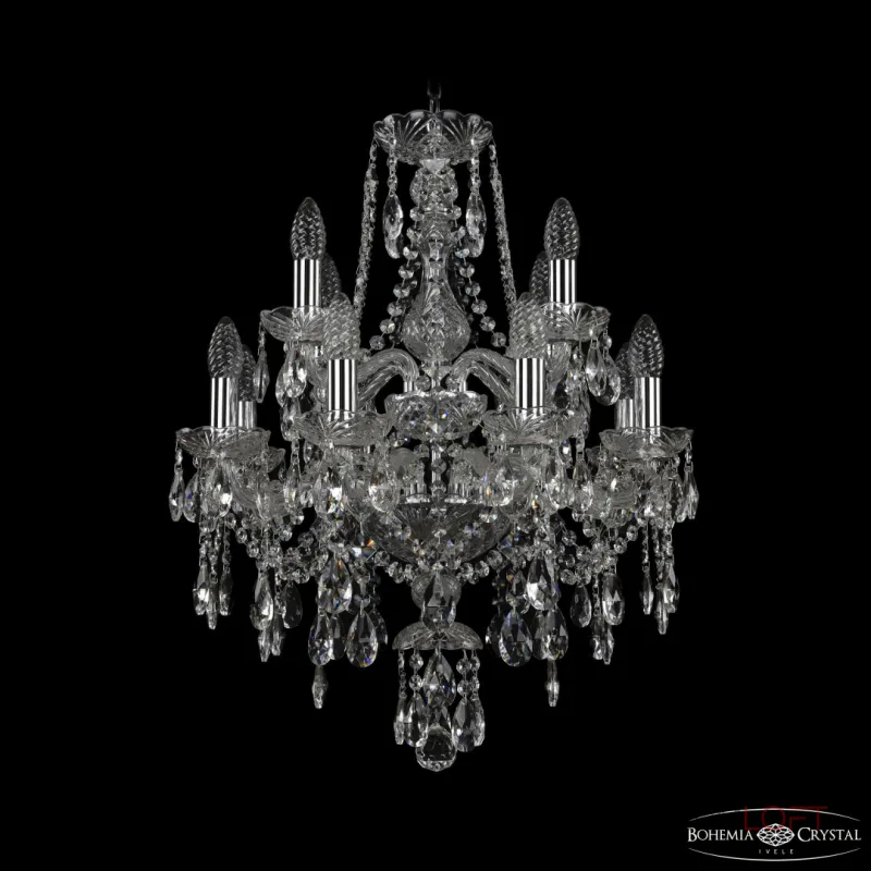 Подвесная люстра Bohemia Ivele Crystal 1415 1415/8+4/165/2d Ni Подвесная люстра Bohemia Ivele Crystal 1415 1415/8+4/165/2d Ni