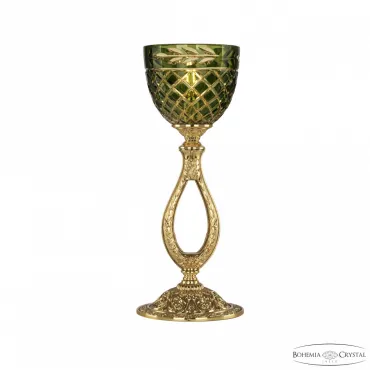 Настольная лампа Bohemia Ivele Crystal Florence 71300L/15 G P1 Amber-Green/H-1J