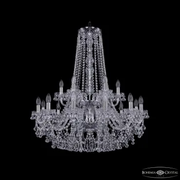 Подвесная люстра Bohemia Ivele Crystal 1409 1409/12+6/300/h-94/2d Ni