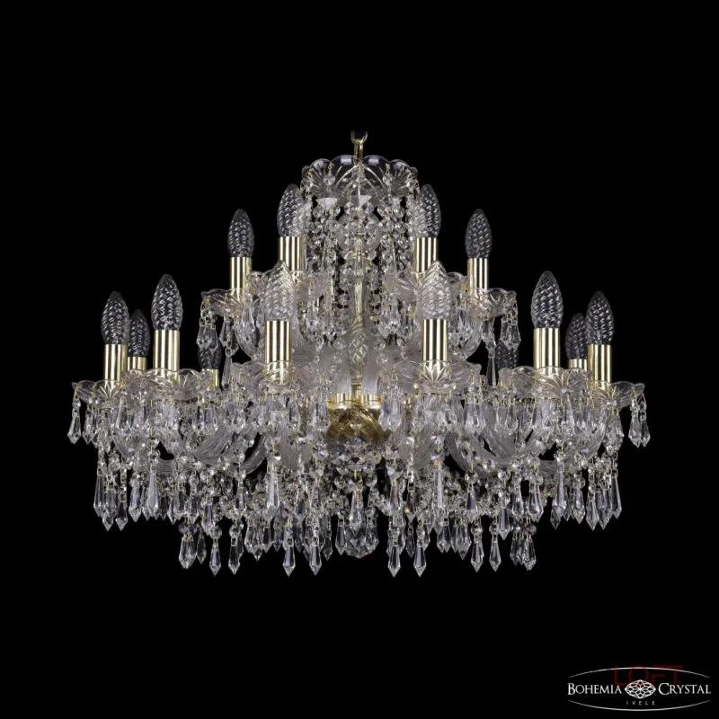 Подвесная люстра Bohemia Ivele Crystal 1403 1403/12+6/240 G Подвесная люстра Bohemia Ivele Crystal 1403 1403/12+6/240 G