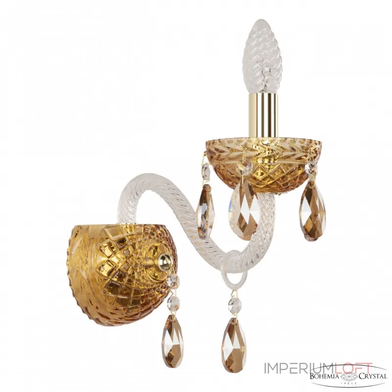 Бра Bohemia Ivele Crystal 5417 5417B/1/165 G Amber/M-1F K721 Бра Bohemia Ivele Crystal 5417 5417B/1/165 G Amber/M-1F K721
