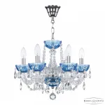 Подвесная люстра Bohemia Ivele Crystal 5402 5402/6/141 Ni Aquamarine/M-1G