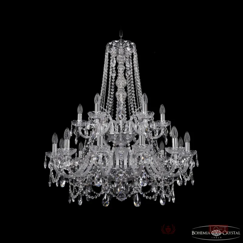 Люстра Bohemia Ivele Crystal 1411 1411/12+6/300/h-93/2d Ni от ImperiumLoft