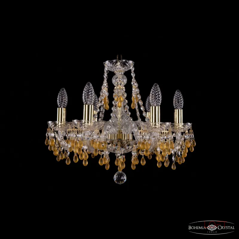 Подвесная люстра Bohemia Ivele Crystal 1410 1410/6/160 G V1003 Подвесная люстра Bohemia Ivele Crystal 1410 1410/6/160 G V1003