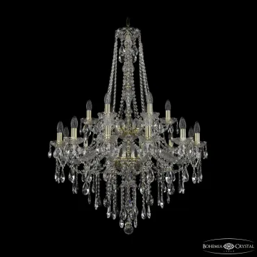 Подвесная люстра Bohemia Ivele Crystal 1415 1415/12+6/300/h-112/2d G