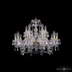 Подвесная люстра Bohemia Ivele Crystal 1411 1411/10+5/240 G Leafs