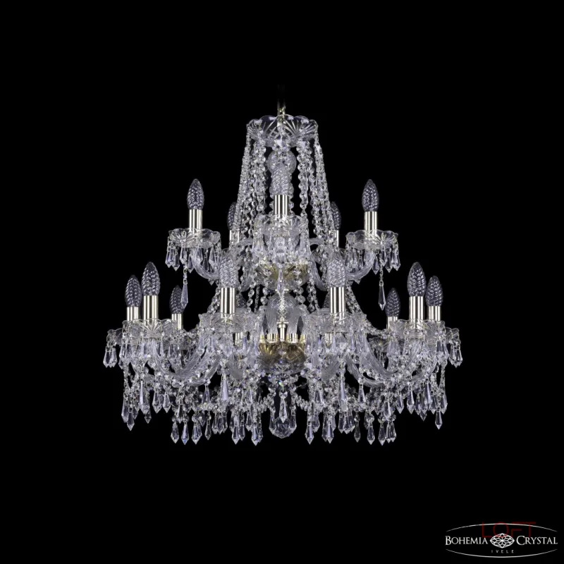 Подвесная люстра Bohemia Ivele Crystal 1403 1403/10+5/240/2d G