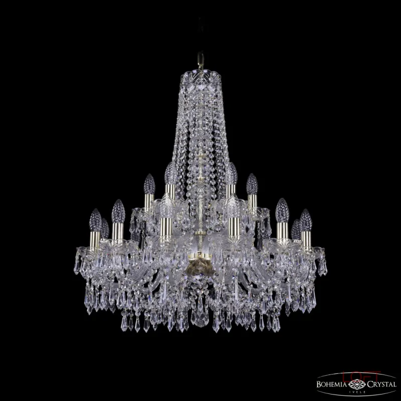 Подвесная люстра Bohemia Ivele Crystal 1403 1403/12+6/240/h-76 G Подвесная люстра Bohemia Ivele Crystal 1403 1403/12+6/240/h-76 G