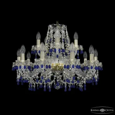 Подвесная люстра Bohemia Ivele Crystal 1410 1410/10+5/240 G V3001 Подвесная люстра Bohemia Ivele Crystal 1410 1410/10+5/240 G V3001