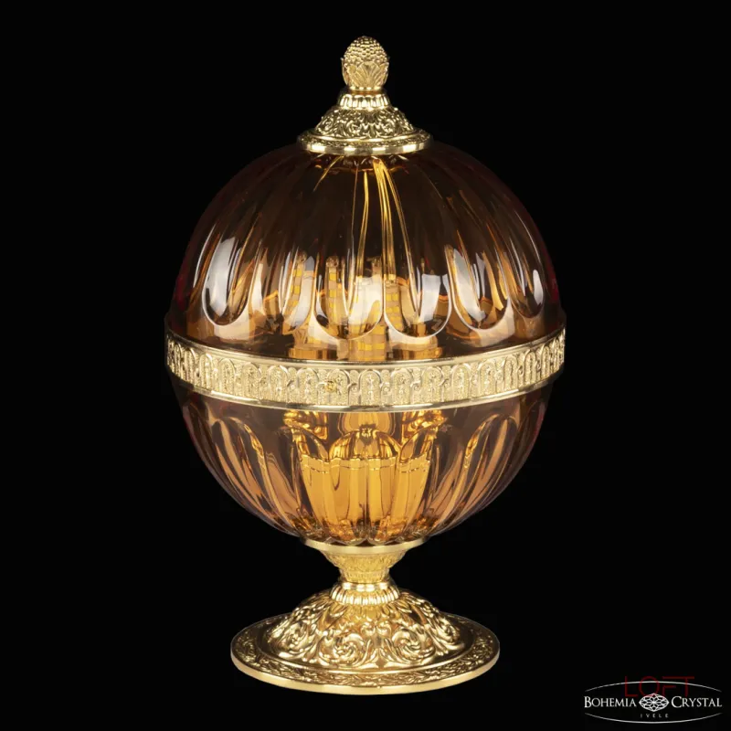 Настольная лампа Bohemia Ivele Crystal 5680 5680L/17 G Amber/M-1H Настольная лампа Bohemia Ivele Crystal 5680 5680L/17 G Amber/M-1H