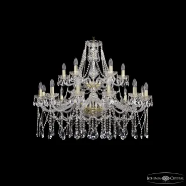 Подвесная люстра Bohemia Ivele Crystal 1413 1413/12+6/360/2d G
