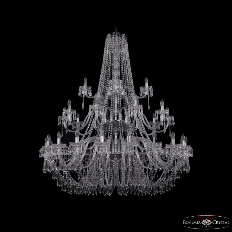 Подвесная люстра Bohemia Ivele Crystal 1403 1403/20+10+5/530/3d Ni