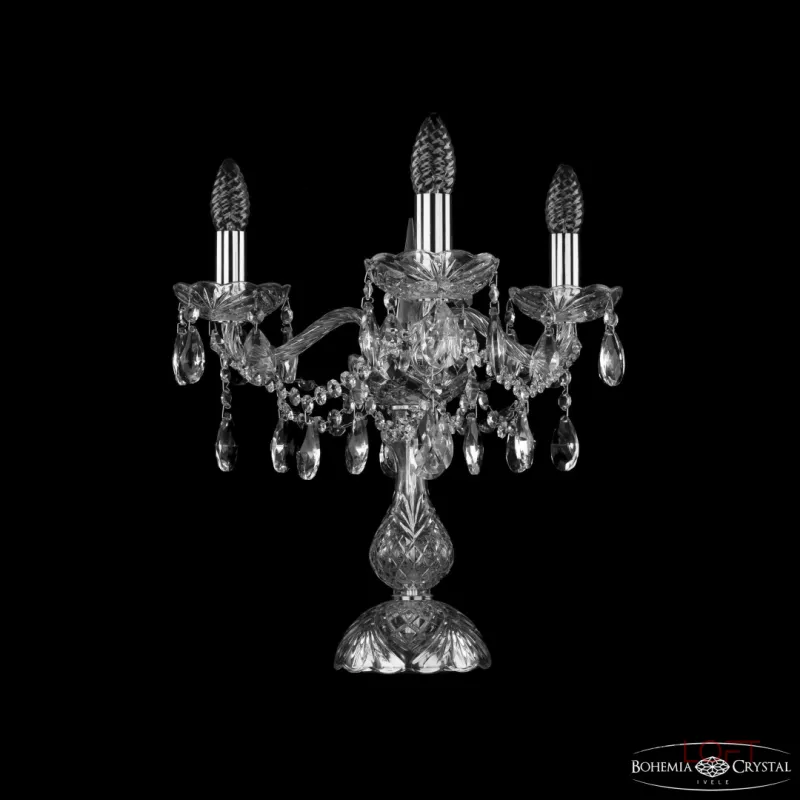 Настольная лампа Bohemia Ivele Crystal 1413 1413L/3/141-39 Ni