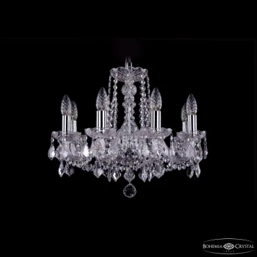 Подвесная люстра Bohemia Ivele Crystal 1402 1402/8/160 Ni Leafs