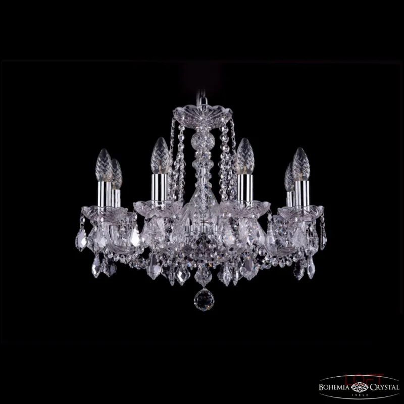 Подвесная люстра Bohemia Ivele Crystal 1402 1402/8/160 Ni Leafs