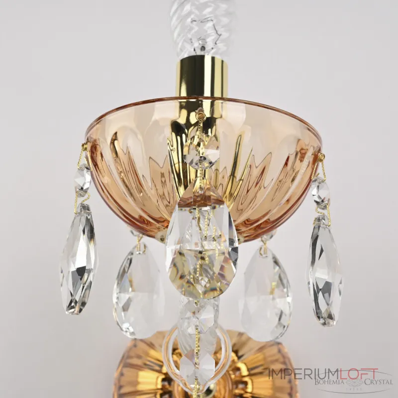 Бра Bohemia Ivele Crystal 5413 5413B/1/165 G Amber/M-1H
