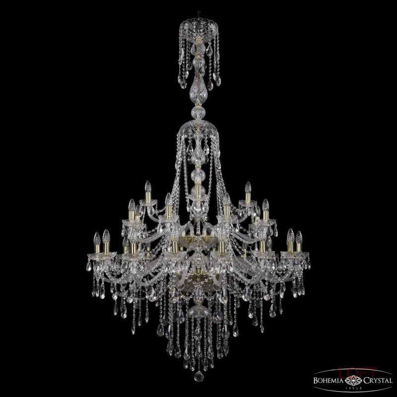 Подвесная люстра Bohemia Ivele Crystal 1415 1415/16+8+4/400/XL-185/2d G