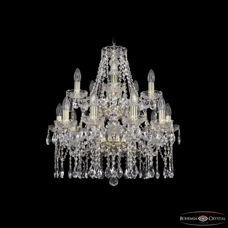 Подвесная люстра Bohemia Ivele Crystal 1413 1413/10+5/200/2d G