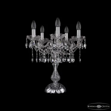 Настольная лампа Bohemia Ivele Crystal 1413 1413L/5/141-47 Ni
