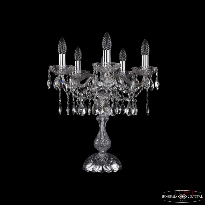 Настольная лампа Bohemia Ivele Crystal 1413 1413L/5/141-47 Ni Настольная лампа Bohemia Ivele Crystal 1413 1413L/5/141-47 Ni