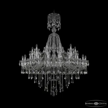 Подвесная люстра Bohemia Ivele Crystal 1415 1415/24+12/530/XL-186 Ni