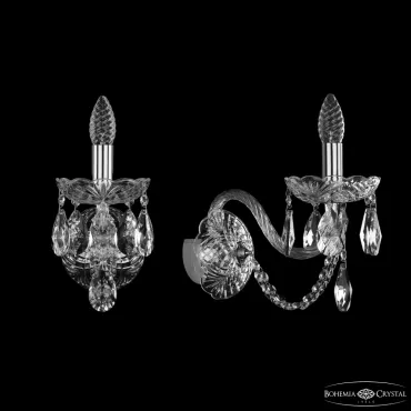Бра Bohemia Ivele Crystal 1402 1402B/1/195/XL Ni Бра Bohemia Ivele Crystal 1402 1402B/1/195/XL Ni